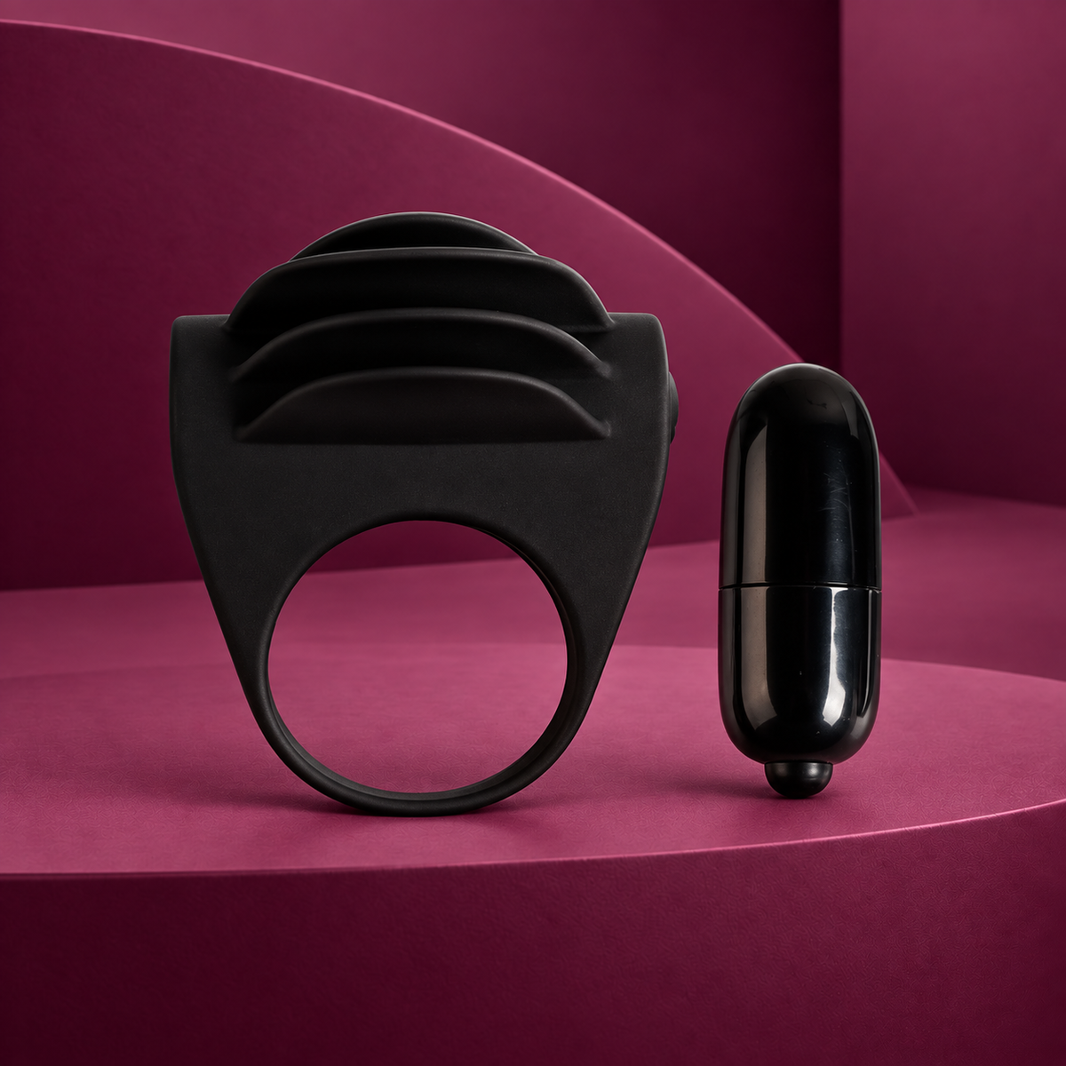 Pretty Love Chester black vibrator ring