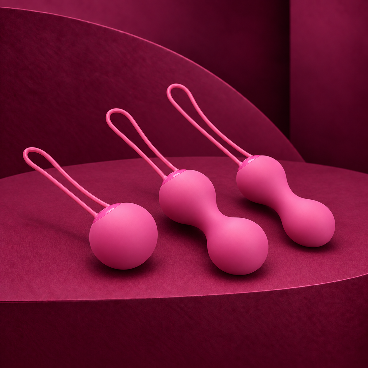 JE Joue Ami 3-Step Kegel Training Set — Fuchsia