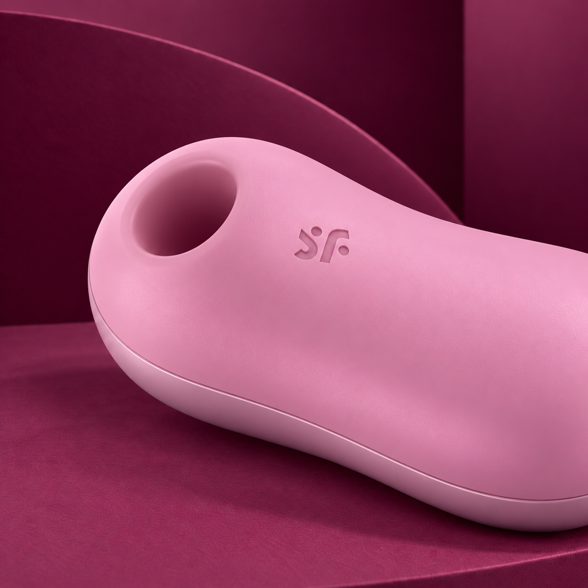 Satisfyer Cotton Candy Pink – opening and logo detail