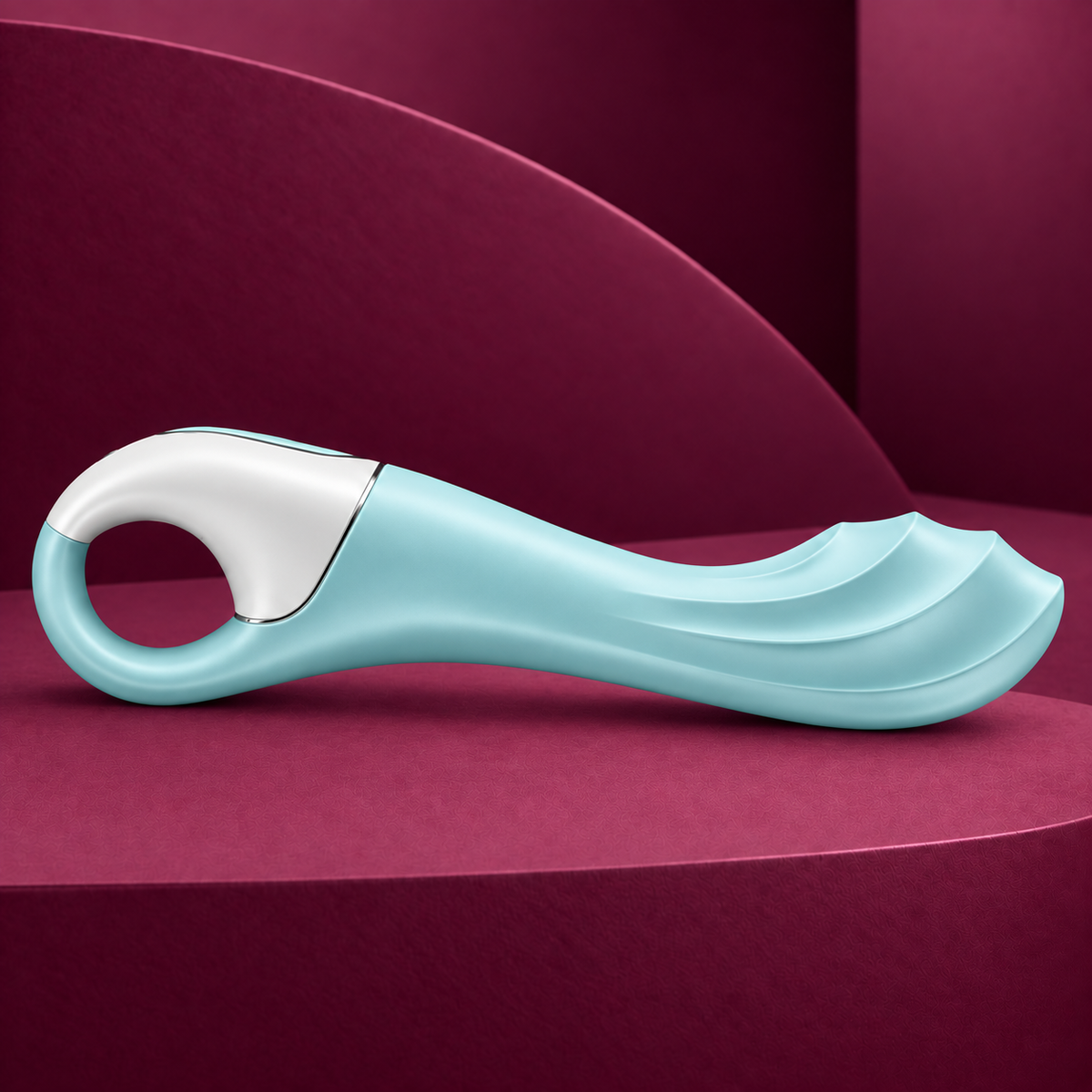 Satisfyer Air pump vibrator 5+ inflatable g-spot vibrator app blue