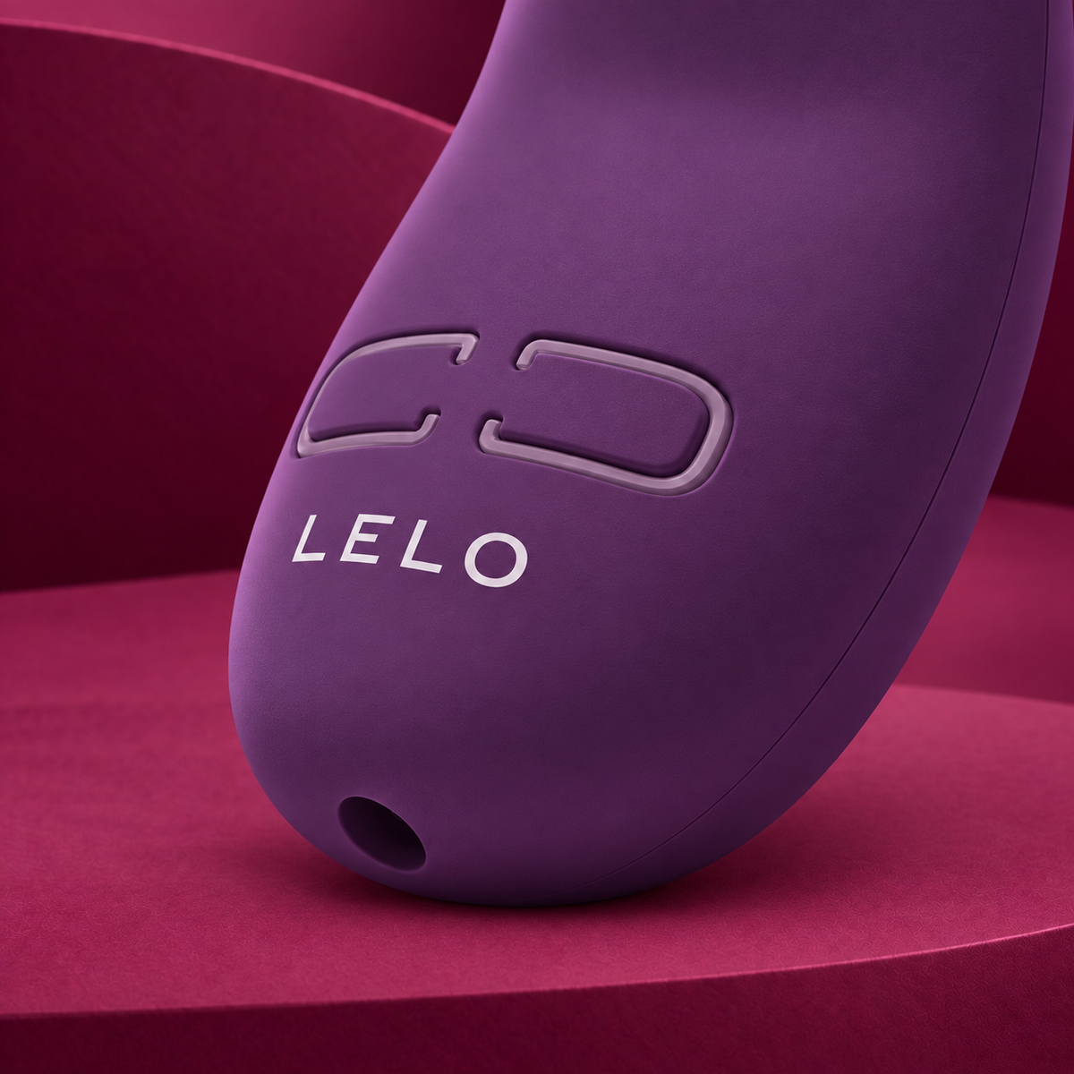 LELO Lily 3 233264 control detail on red geometric background