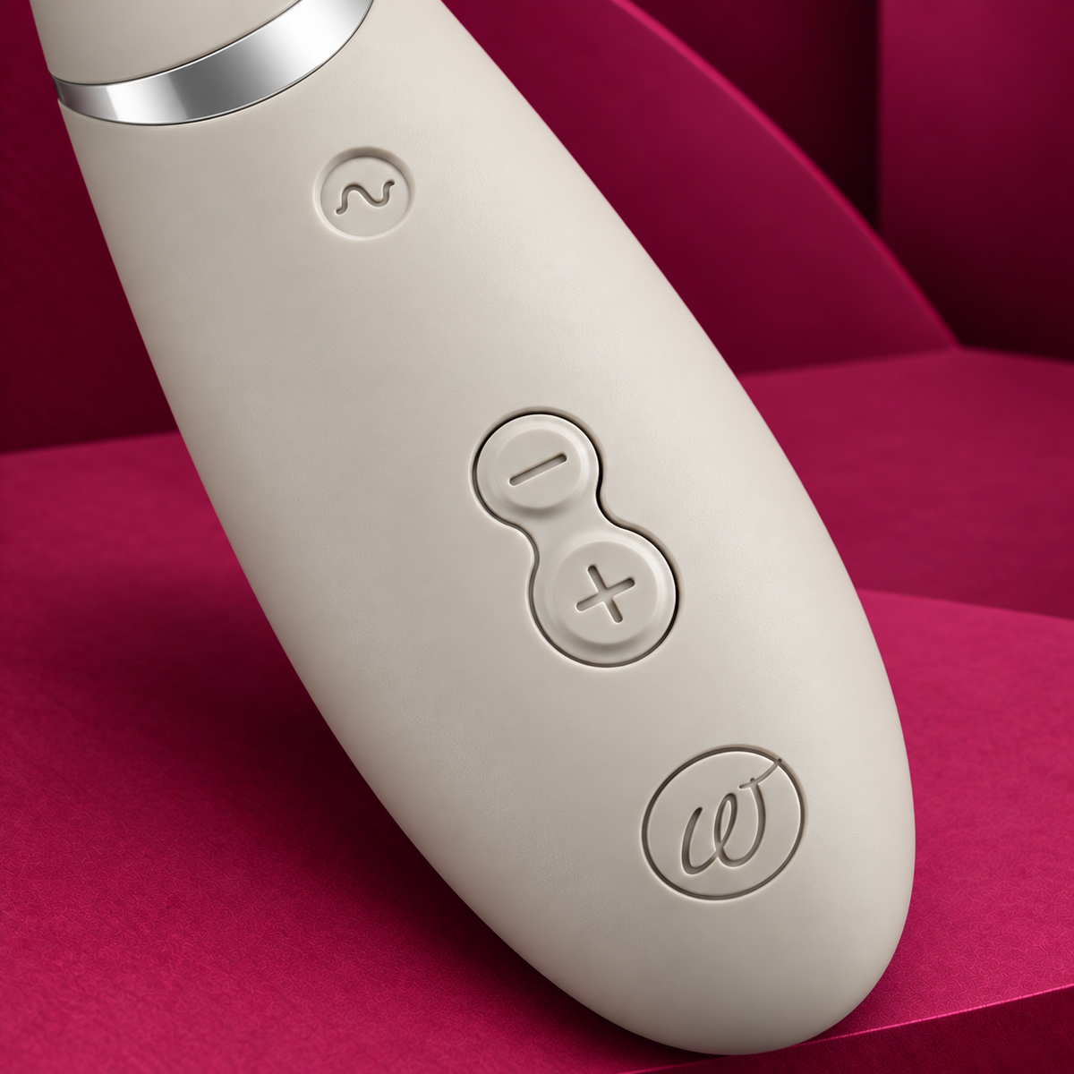 Womanizer Premium 2, topla siva — detalj kontrola