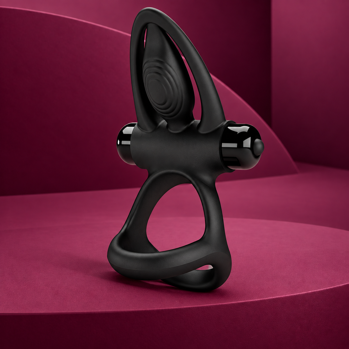 Pretty Love Vibrating ring 10 vibrations black silicone