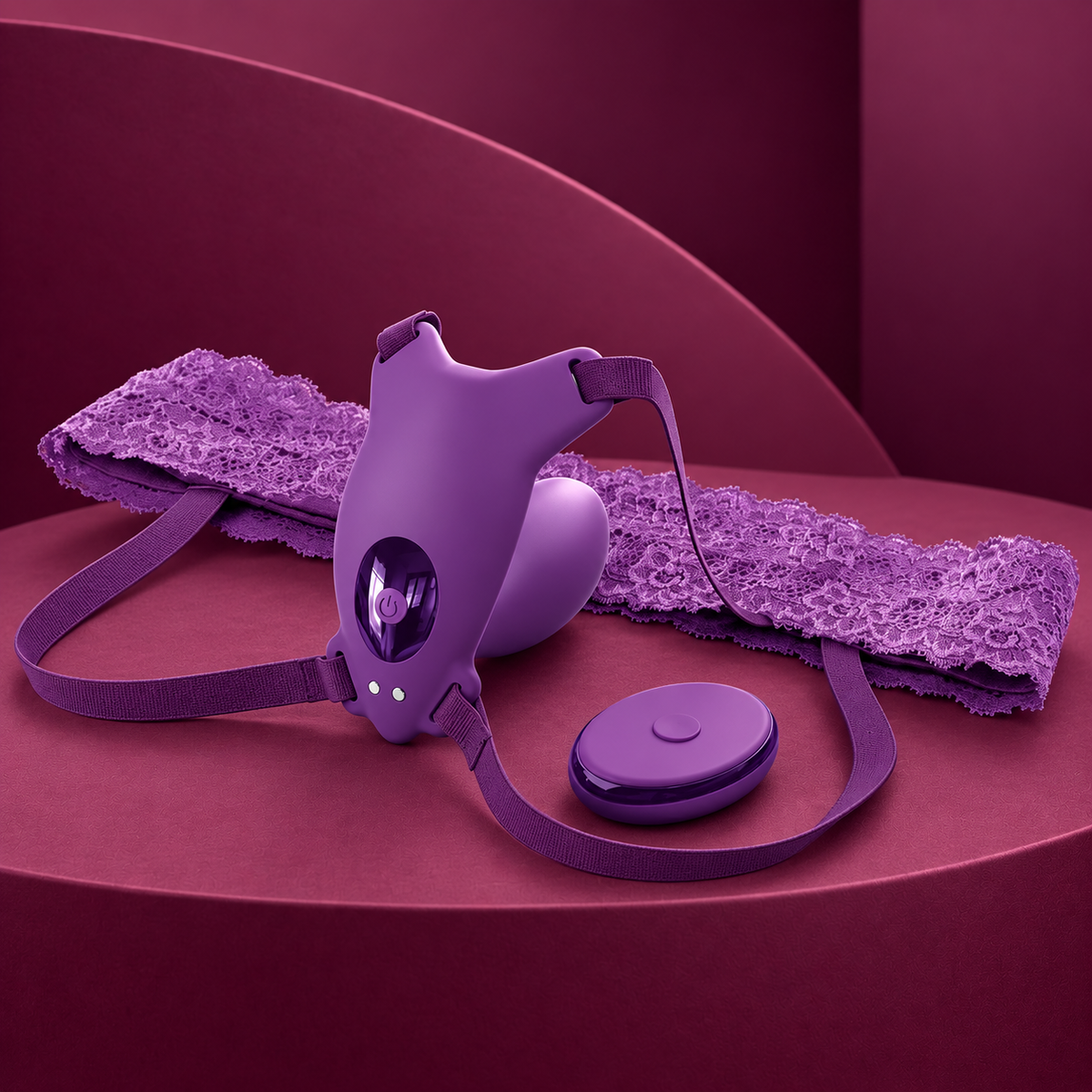 Fantasy FOR HER Butterfly G-Spot Harness with Rechargeable Vibrator and Remote Control, Violet