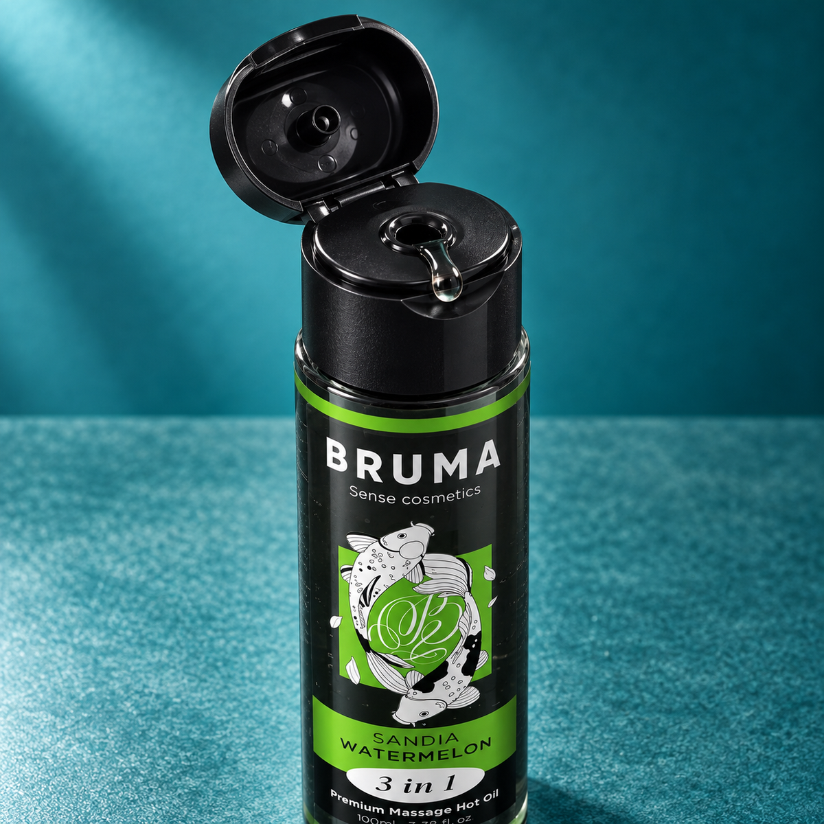 Bruma Watermelon massage oil dispensing cap detail