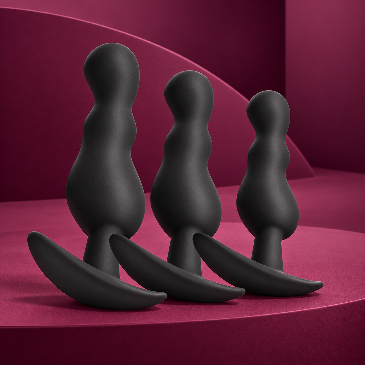 Addicted Toys Set of 3 anal plug silicone model 1