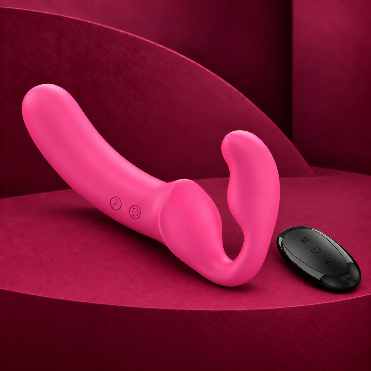 Intense Amy double vibrator 20 cm pink remote control