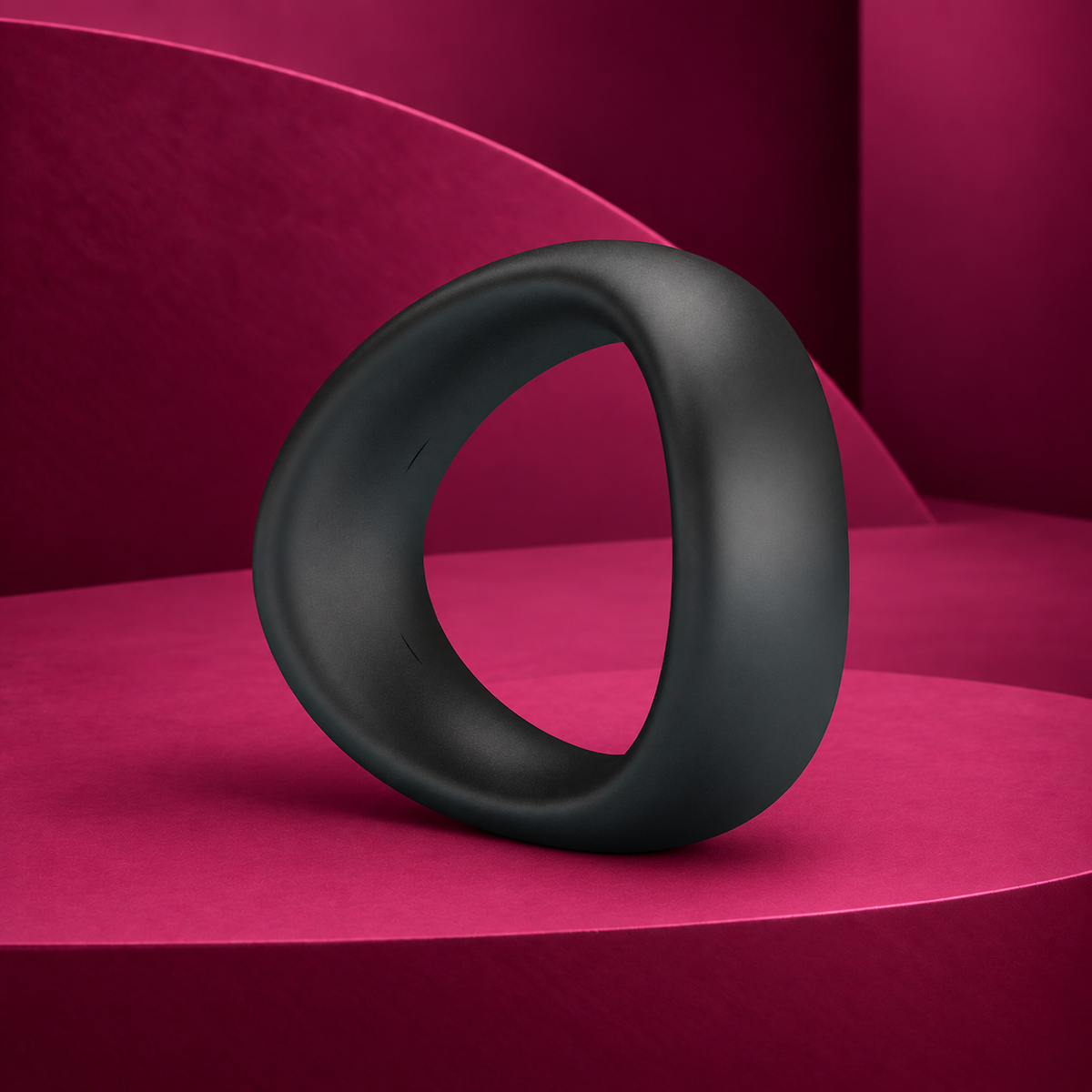 Crazy Bull Valen black ergonomic silicone ring