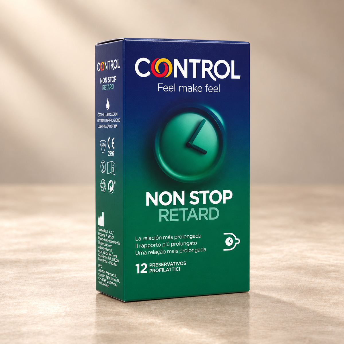 Control Non-Stop Delay Condoms, 12 Pack