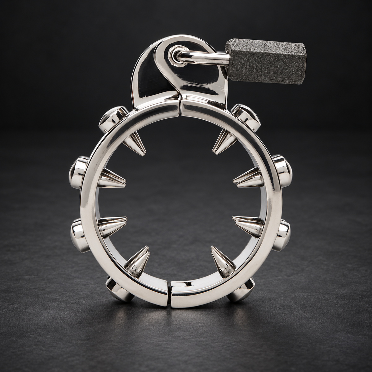Metal Hard Anti-erection chastity ring