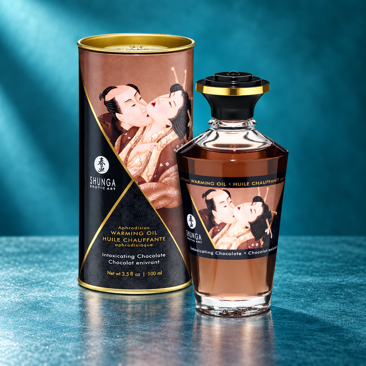 Shunga Massage oil with heat effect intense chocolate flavor 100 ml