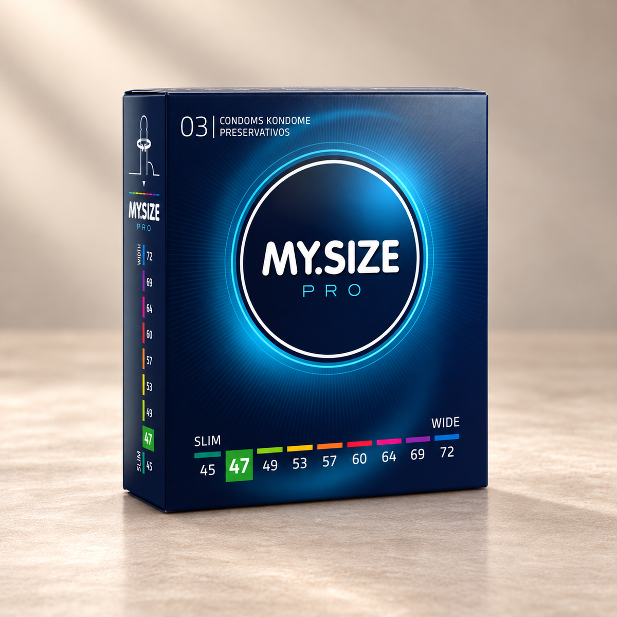 MY.SIZE Pro Condoms, Select Width and Pack Size — 47 mm / 3 units