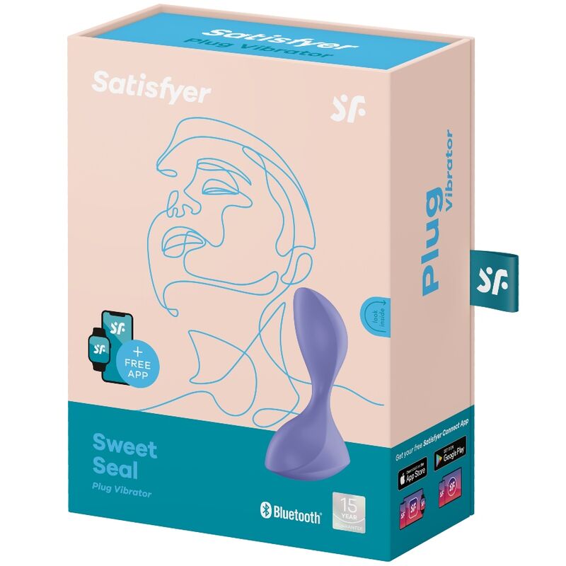 SATISFYER – VIBRIRAJUĆI ANALNI ČEP SWEET SEAL APP VIOLET