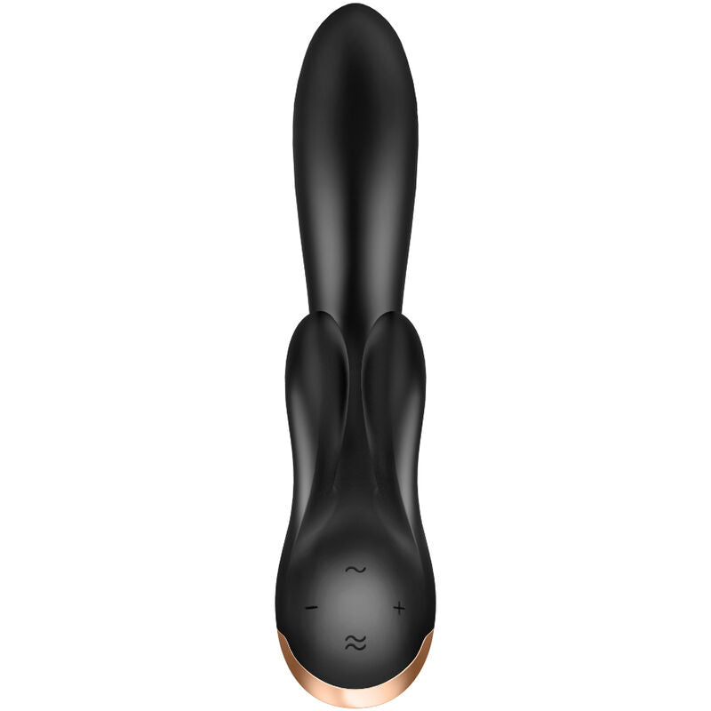 SATISFYER - DUPLI FLEKS VIBRATOR APLIKACIJA CRNI