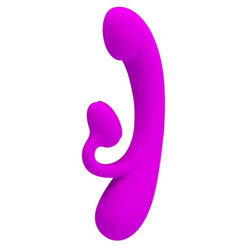 PRETTY LOVE - SINCERE SILIKONSKI KLITORALNI VIBRATOR I SISALJKA LJUBIČASTI