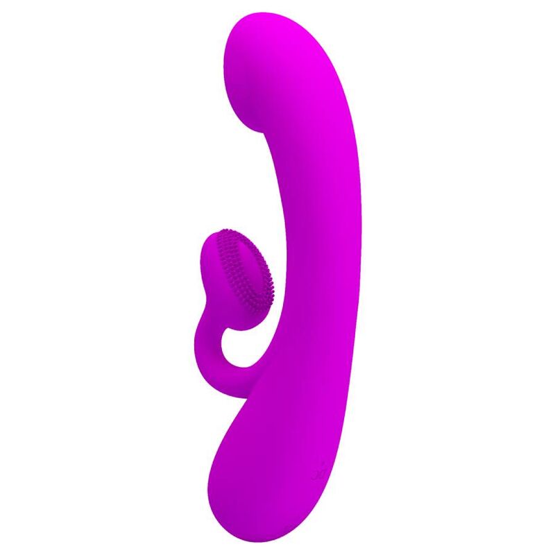 PRETTY LOVE - SINCERE SILIKONSKI KLITORALNI VIBRATOR I SISALJKA LJUBIČASTI