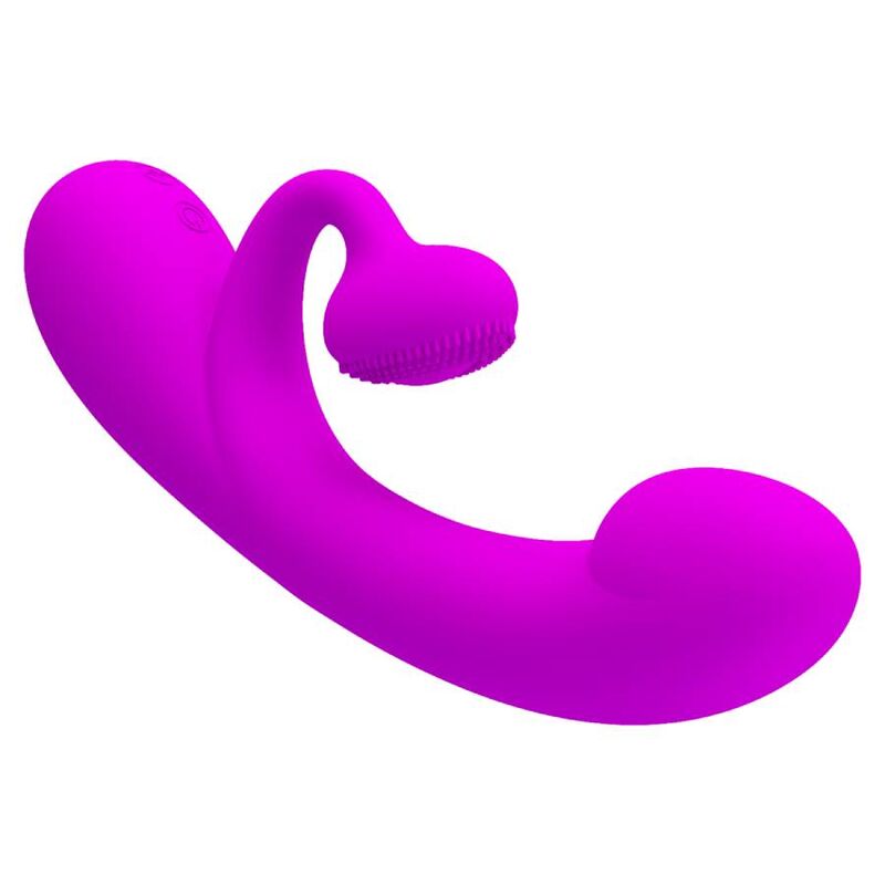 PRETTY LOVE - SINCERE SILIKONSKI KLITORALNI VIBRATOR I SISALJKA LJUBIČASTI