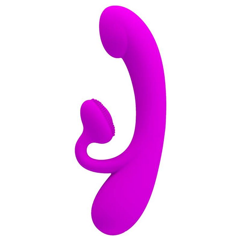 PRETTY LOVE - SINCERE SILIKONSKI KLITORALNI VIBRATOR I SISALJKA LJUBIČASTI