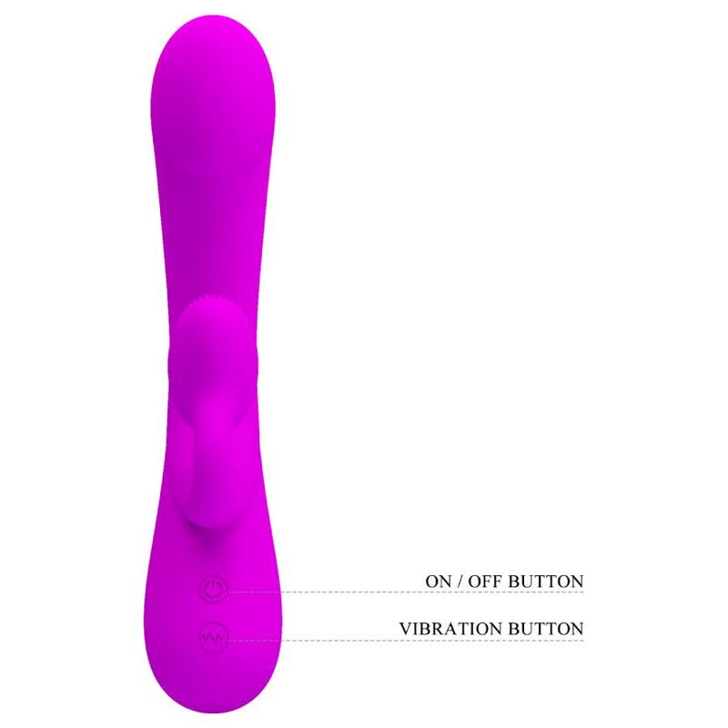 PRETTY LOVE - SINCERE SILIKONSKI KLITORALNI VIBRATOR I SISALJKA LJUBIČASTI