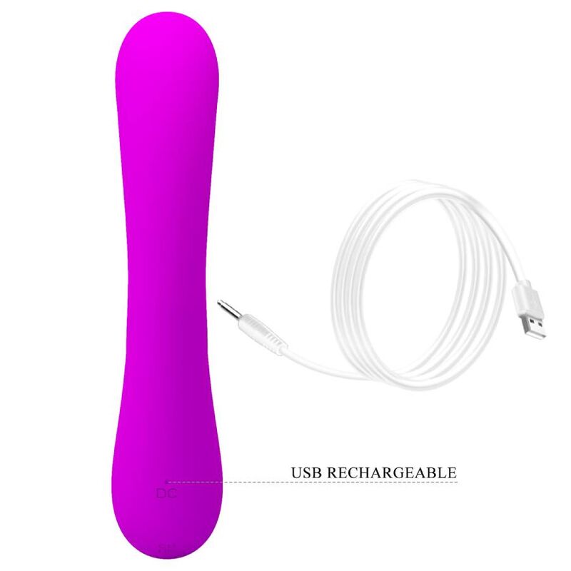 PRETTY LOVE - SINCERE SILIKONSKI KLITORALNI VIBRATOR I SISALJKA LJUBIČASTI