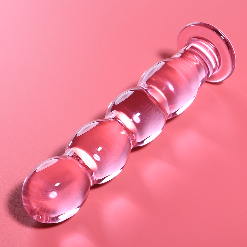 NEBULA SERIJA IBIZA – MODEL 10 DILDO BOROSILIKATNO STAKLO ROZI 16.5 CM -O- 3.5 CM