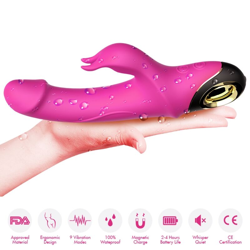 ARMONY - METEOR DILDO VIBRATOR RABBIT ROTATOR FUCHSIA
