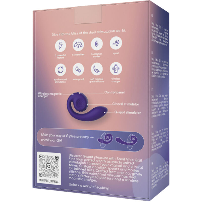 SNAIL VIBE - GIZI DUALNI STIMULATOR LJUBIČASTI