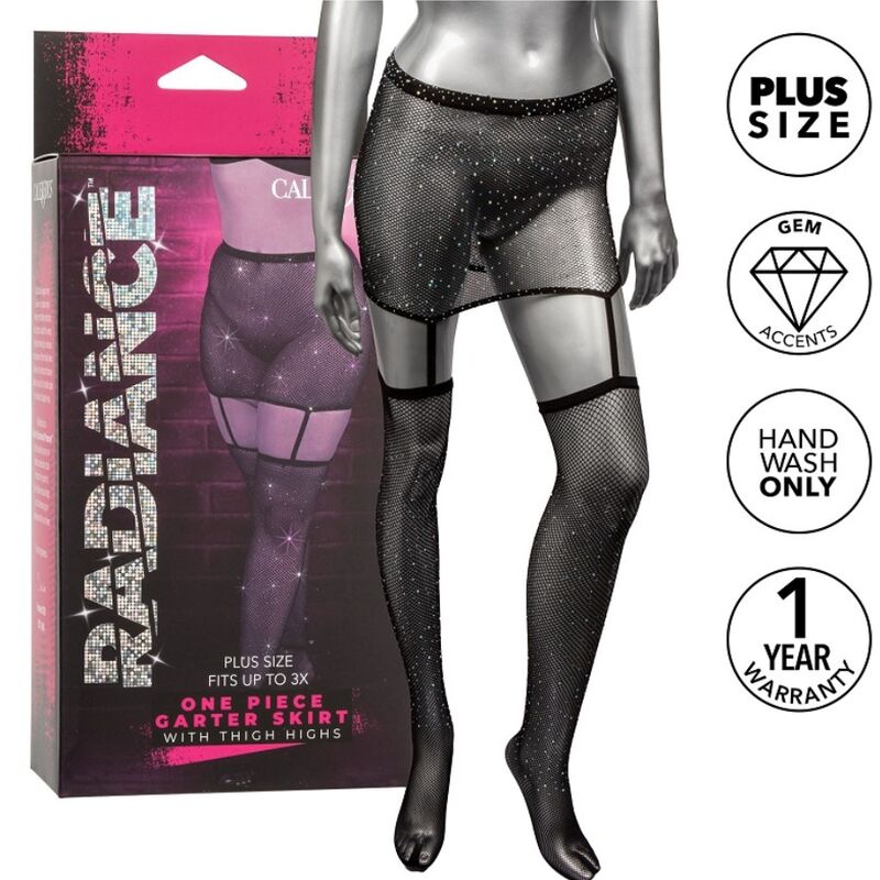 Calexotics — Radiance garter skirt thigh highs plus size — product photo 4