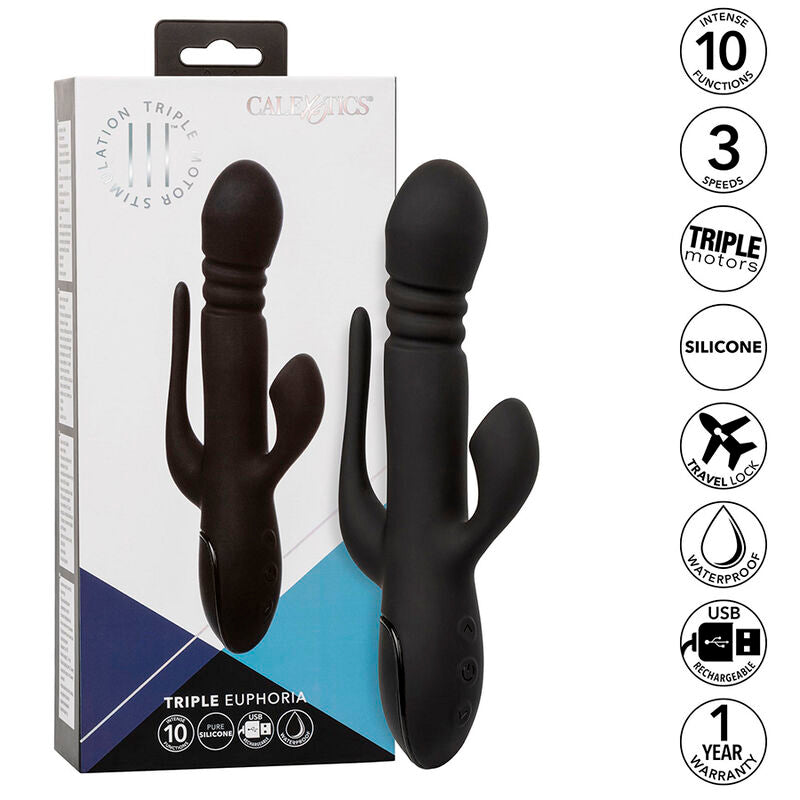 CALEXOTICS - VIBRATOR TROSTRUKA EUFORIJA CRNI