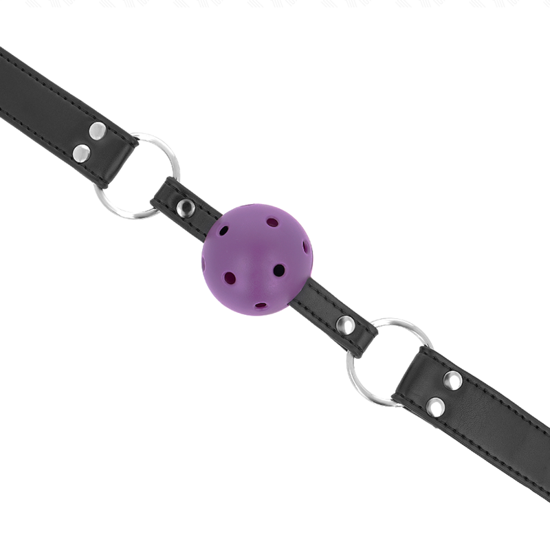 KINK - PROZRAČNA KUGLA 4 CM GAG SA DUPLOM ZAKOVICOM LJUBIČASTA 62.5 x 2.5 CM PODEŠAVANJE 42-58 CM