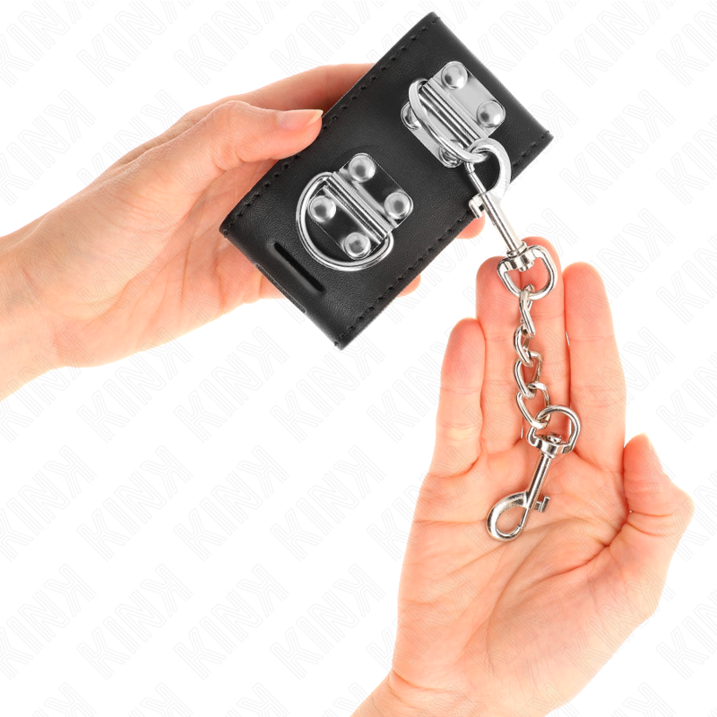 KINK – VIŠEPOLOŽAJNE LISICE ZA RUKE SA KATPANCEM CRNE PODEŠAVAJUĆE 16-23 CM X 5.5 CM