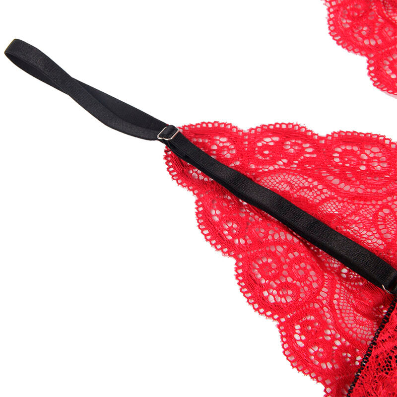 Subblime — 953898 silk and lace nightgown + panties red s/m — product photo 5