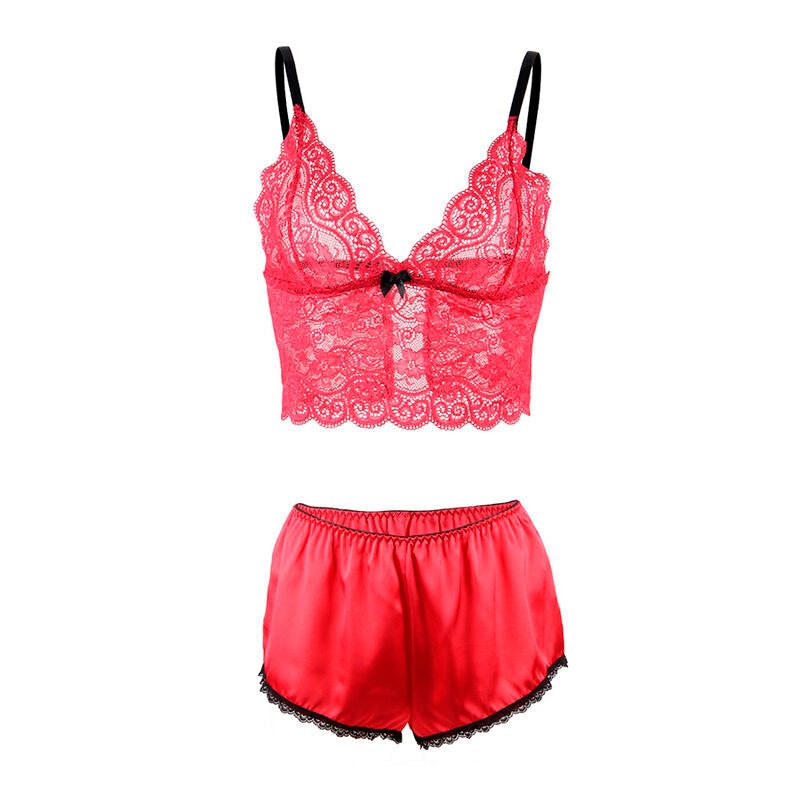 Subblime — 953898 silk and lace nightgown + panties red s/m — product photo 4