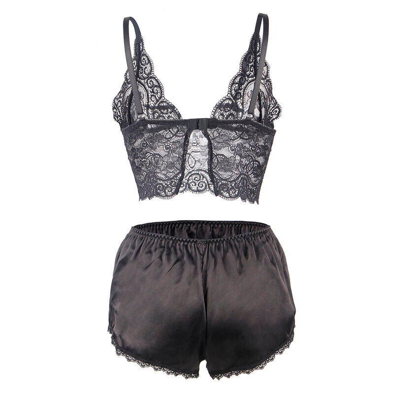 Subblime — 953928 silk and lace nightgown + panties black l/xl — product photo 4