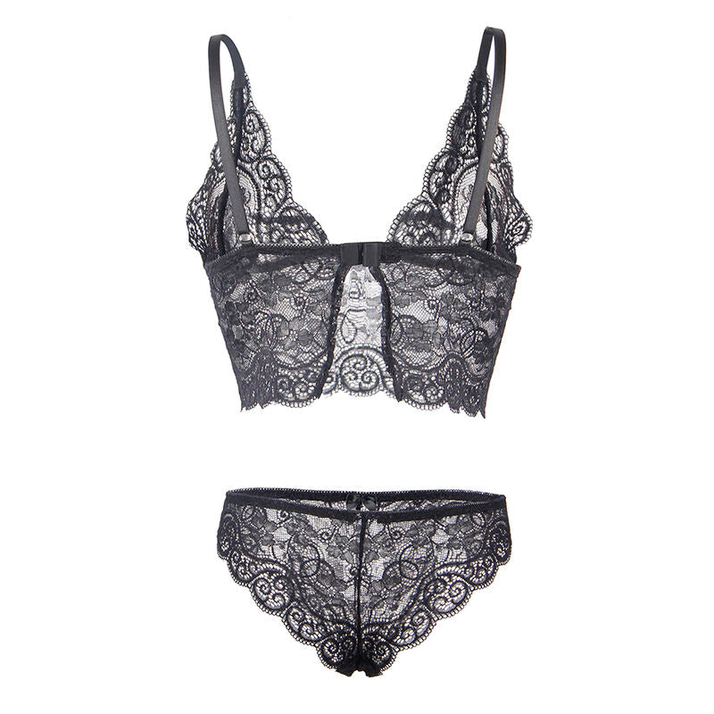 Subblime — 953928 silk and lace nightgown + panties black l/xl — product photo 5