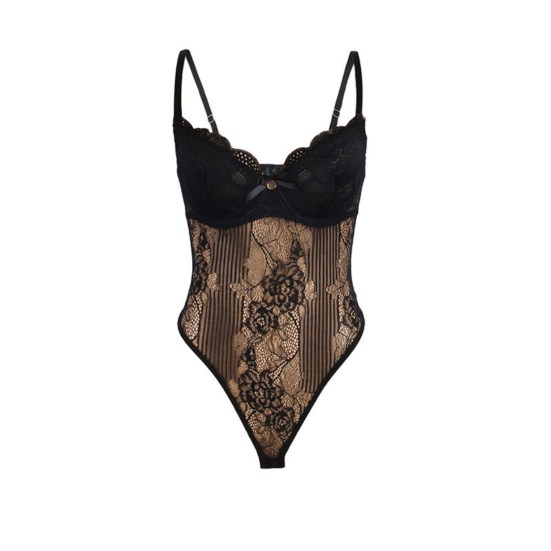 Subblime — 955618 lace bodysuit with bottom closure black s/m — product photo 4