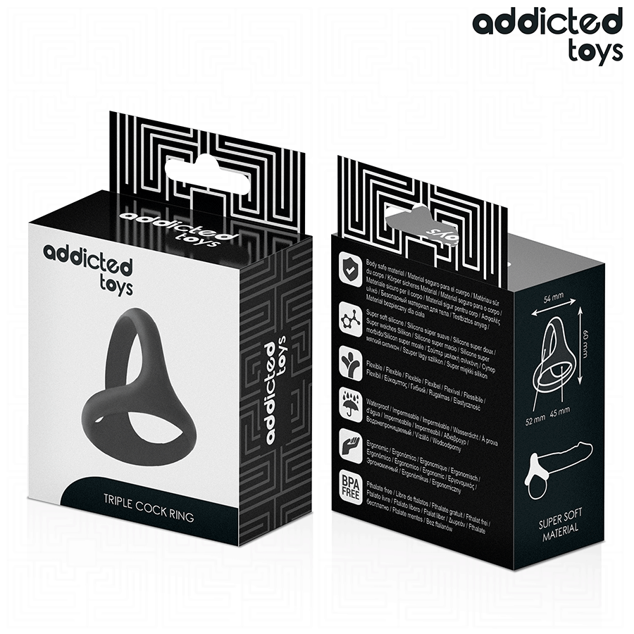 ADDICTED TOYS - DEBELI TROSTRUKI PRSTEN ZA PENIS