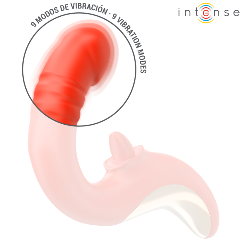 INTENZIVNO - PAULINA VIBRATOR I STIMULATOR U OBLIKU SLOVA U, CRVENI