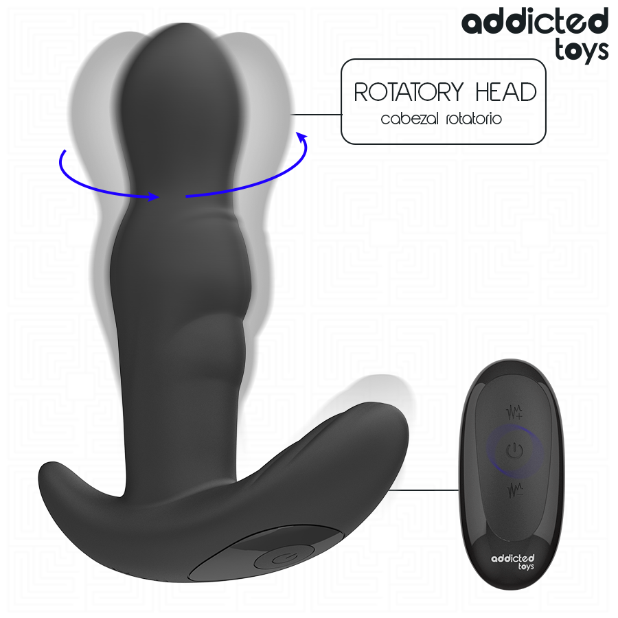 ADDICTED TOYS - ROTIRAJUĆI VIBRIRAJUĆI ANALNI ČEP NA DALJINSKO UPRAVLJANJE