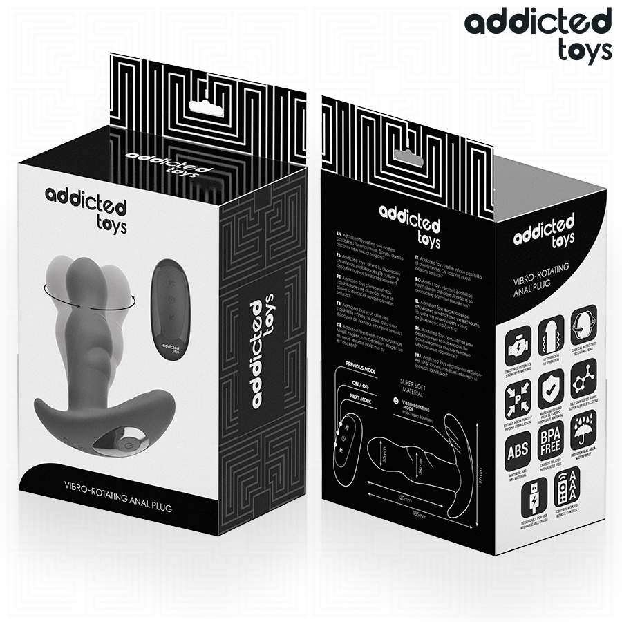 ADDICTED TOYS - ROTIRAJUĆI VIBRIRAJUĆI ANALNI ČEP NA DALJINSKO UPRAVLJANJE
