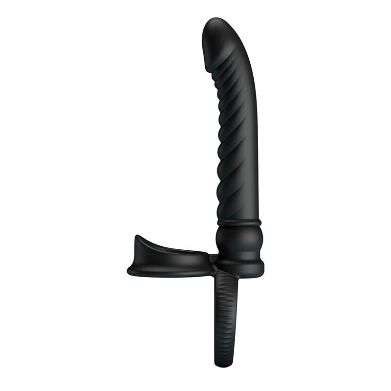 PRETTY LOVE - MERRITT ANALNI VIBRATOR SA PRSTENOM I VIBRACIJOM CRNI