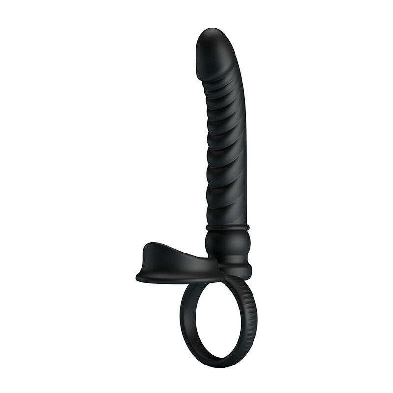 PRETTY LOVE - MERRITT ANALNI VIBRATOR SA PRSTENOM I VIBRACIJOM CRNI