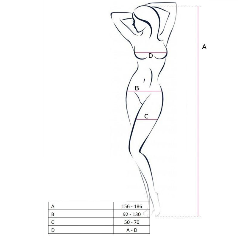 PASSION - ŽENSKI Bodi ČARAPE BS047 CRNE UNIVERZALNA VELIČINA