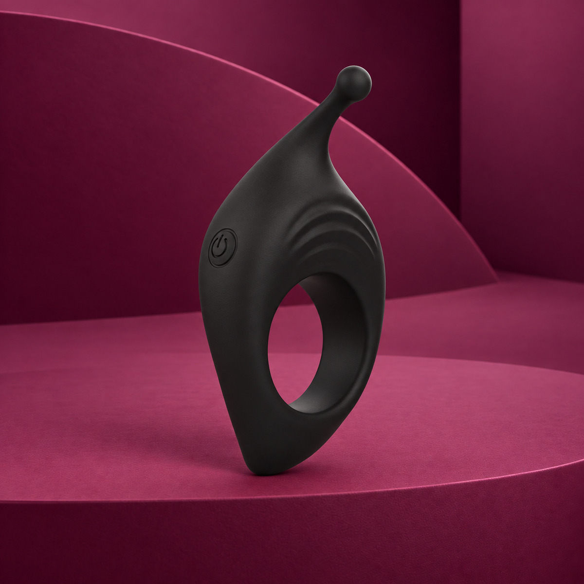 B Swish Bcharmed Rhythm Infinite Deluxe Penis Ring, 15 Modes, Black