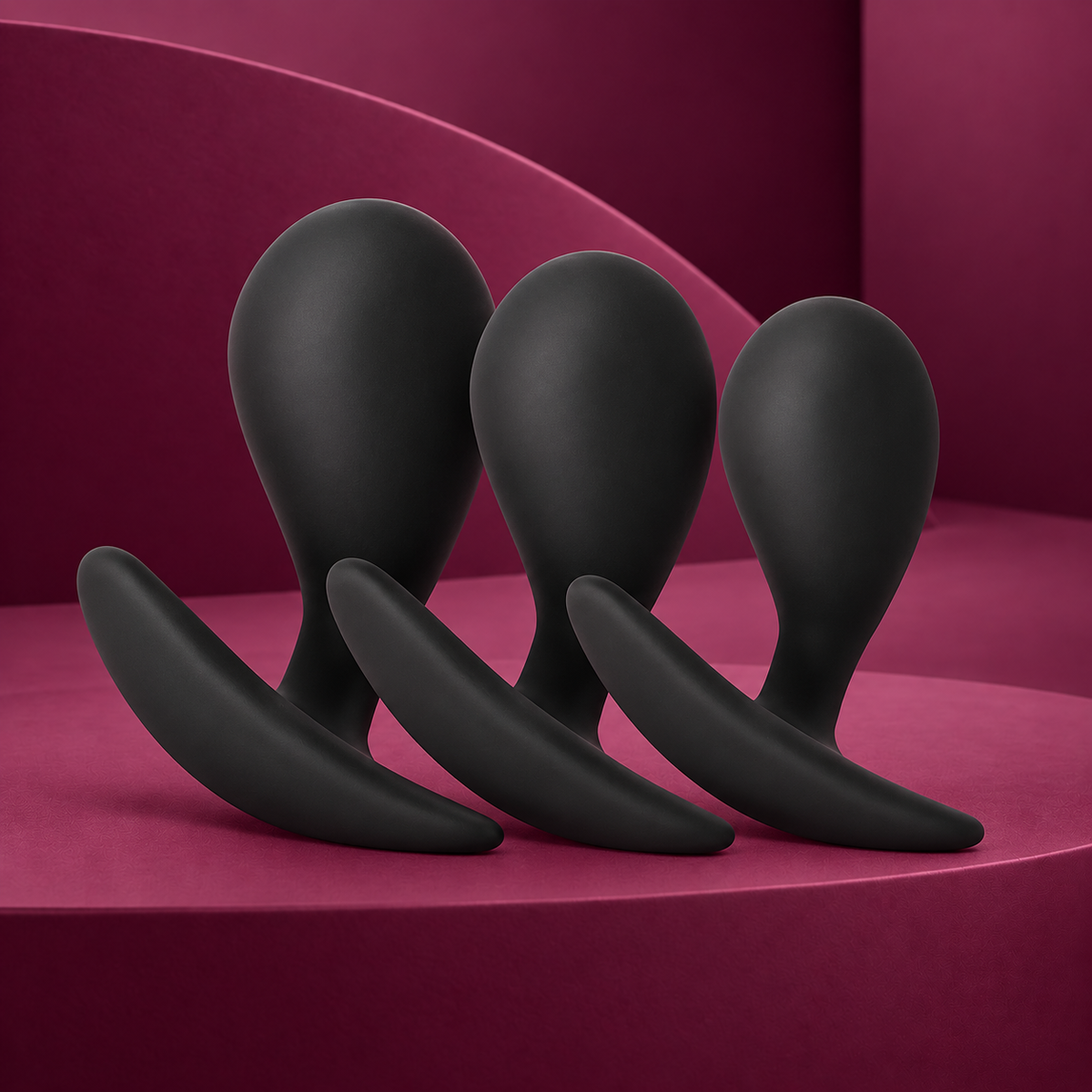 Addicted Toys Set of 3 anal plug silicone model 3