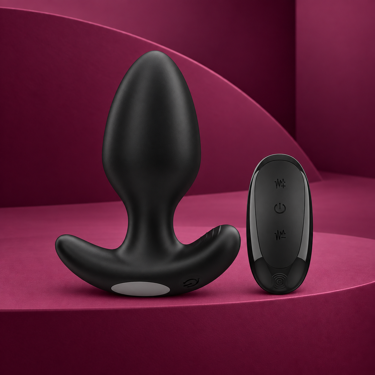 Intense Joey anal plug 10 vibrations black remote control
