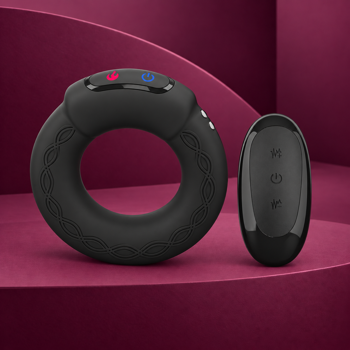 Addicted Toys Heating effect vibrating cock ring remote control