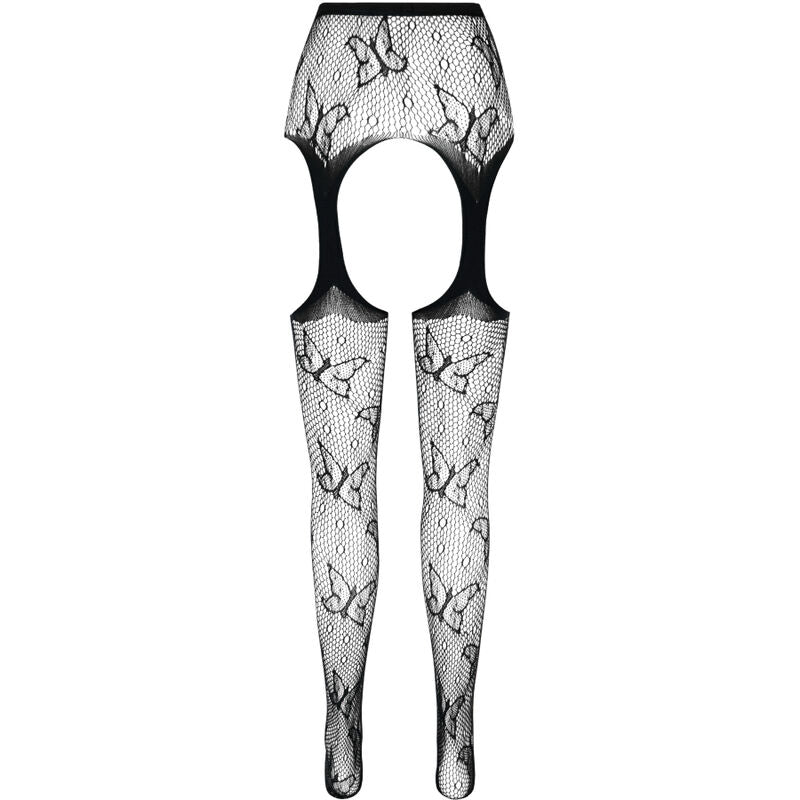 Passion ECO S001 strip panty stockings, black — product photo 2