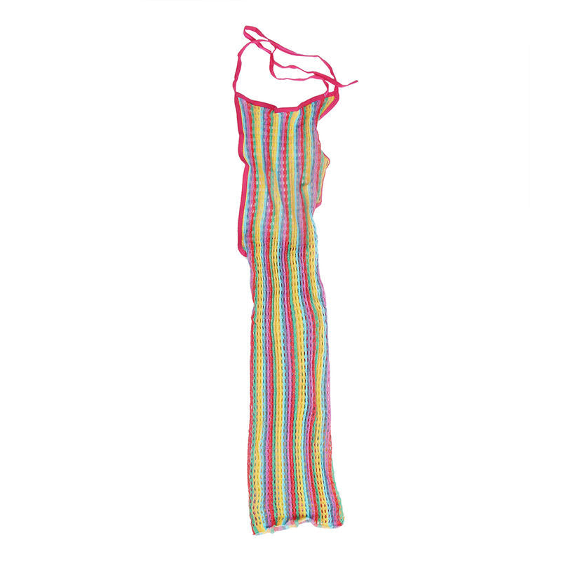 Subblime 952341 rainbow fishnet dress one size