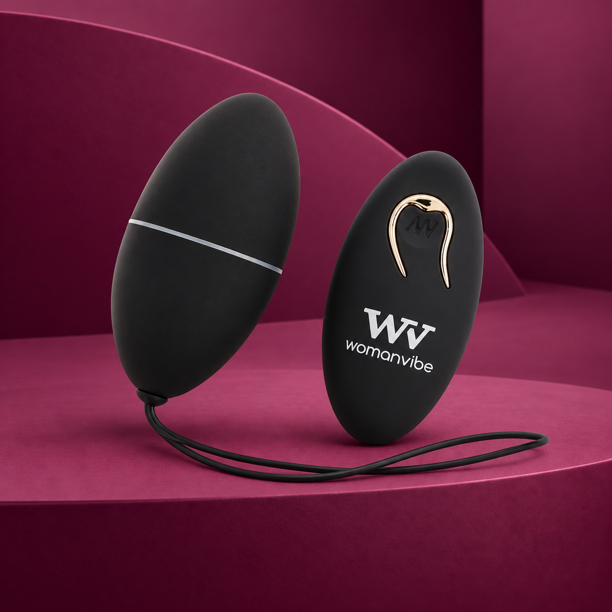 Womanvibe Alsan Remote-Control Vibrating Egg — Black